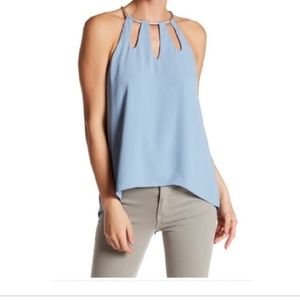 Bcbgmaxazria Adel Keyhole Halter Top/Blouse S